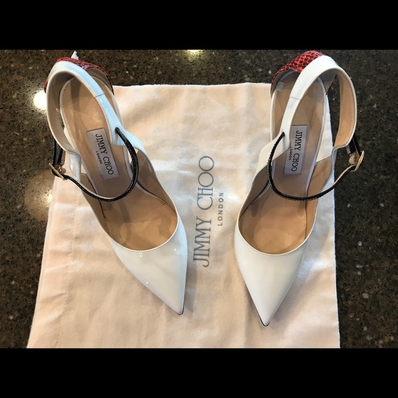 Jimmy Choo White and Red Stiletto Heels main image 0